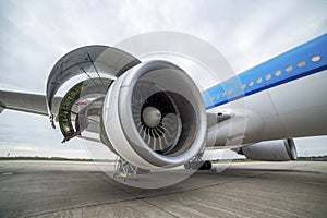 Maintenance of engine in an airplane