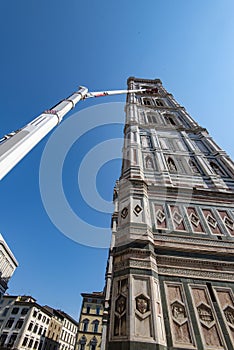 Maintenance on Giotto\'s Bell Tower