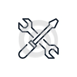 maintenance icon vector from seo and marketing concept. Thin line illustration of maintenance editable stroke. maintenance linear