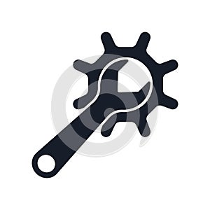 Maintenance icon vector sign and symbol isolated on white background, Maintenance logo concept