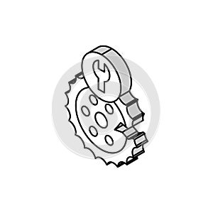 maintenance and repairs isometric icon vector illustration