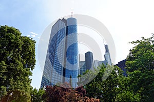 The Maintower, one of the most famous skyscrapers in Frankfurt am Main, Germany
