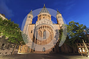 Mainz Cathedral at evening