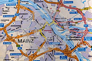 Mainz, Germany, on a road m