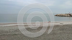 Maiori - Scorcio della spiaggia dal Lungomare Giovanni Amendola