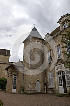 Mairie of city near Basilique of St. Mary Magdalene in Vezelay Abbey. Burgundy, France photo