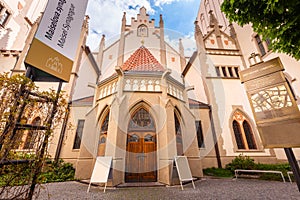 The Maisel synagogue erected in 1592 in former Prague Jewish quarter. The Synagogue contains museum exhibits