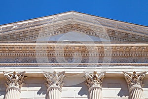 Maison Carree Pediment