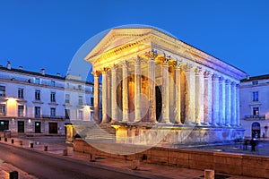 Maison carrÃÂ©e, NÃÂ®mes, France photo