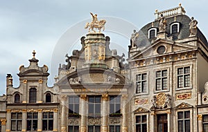 Maison Des Brasseurs and Anno Buildings in Grand Place of Brussels