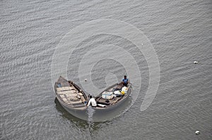 Two fishing boat at maithon dam