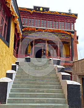 Maitreya buddha temple, Thiksay Monastery, Leh ladakh, Kashmir, India photo