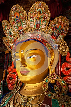 Maitreya Buddha in Thiksey Gompa