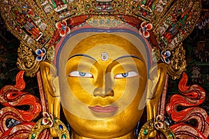 Maitreya Buddha in Thiksey Gompa