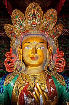 Maitreya Buddha in Thiksey Gompa