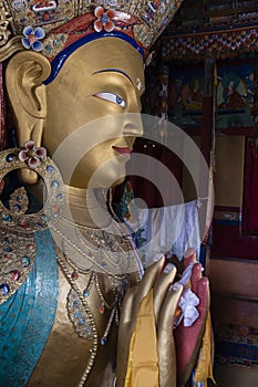 Maitreya buddha in thiksey monastery
