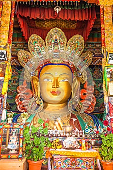 Maitreya Buddha in Thiksey Monastery,