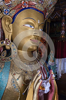 Maitreya buddha in thiksey monastery