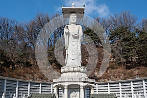 Maitreya statue at Bongeunsa Buddhist Temple in Gangnam in Seoul South Korea