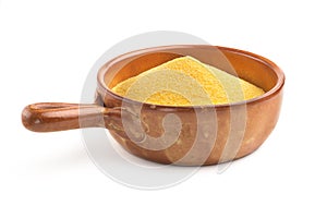 Maize flour in a bowl