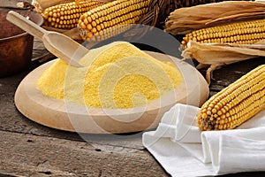 Maize flour with setting