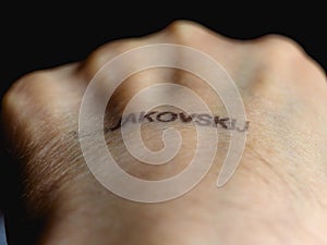 Majakovskij hand rubber reentry stamp photo