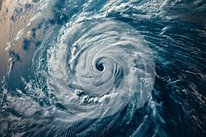 Majestic Aerial View of a Cyclone Formation Over Ocean