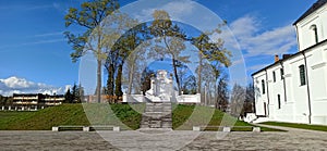 Majestic Aglona Cathedral in Latvia. White Chatolic Church Basilica.