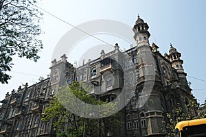 Majestic Amdar Nivas, a large colonial-era building in Shahid Bhagat Singh Marg in Colaba, Mumbai