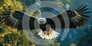 Majestic Bald Eagle in Flight