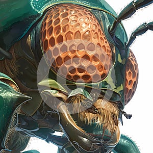 Majestic Beetle - Close-Up Artwork