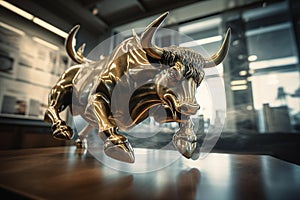 Majestic Bull: Power and Prosperity in Luxurious Surroundings