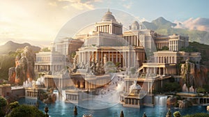 Majestic Caesar\'s Palace in Ancient Rome: Grandeur and Opulence