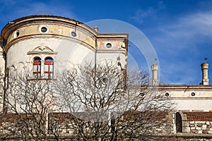 The majestic Castle of Buonconsiglio at the heart of the city of Trento towers in Trentino Alto Adige, Italy,