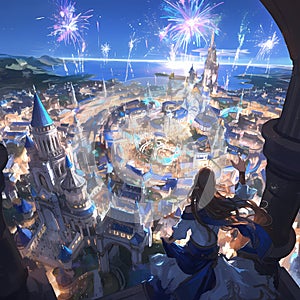 Majestic Castle Fireworks Celebration