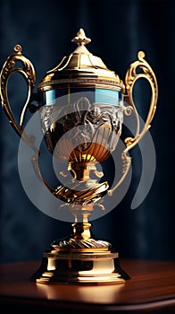 Majestic champion\'s trophy as a symbol of triumph and accomplishment