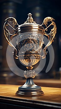 Majestic champion\'s trophy as a symbol of triumph and accomplishment