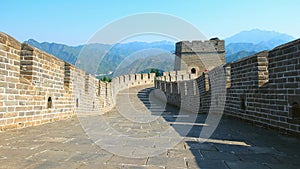 Majestic China\'s Great Wall landscape, moving light and shadow, time-lapse