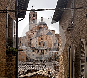 Majestic Citadel: View of Fortezza Albornoz in Urbino photo
