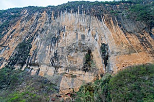 The majestic cliffs of the Three Gorges of the Yangtze River at Luo Jiazhai.