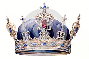 majestic crown, isolated against a pristine white background.