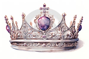 majestic crown, isolated against a pristine white background.