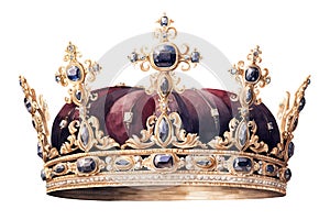 majestic crown, isolated against a pristine white background.