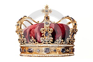 majestic crown, isolated against a pristine white background.