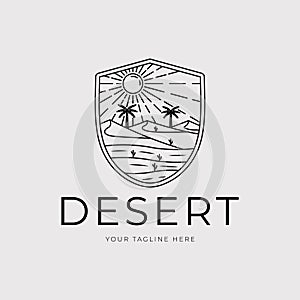 majestic desert or landscape wasteland logo vector illustration design