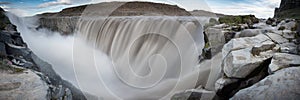 Majestic Dettifoss waterfall