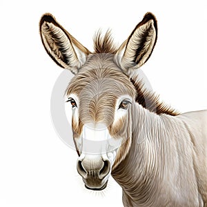 Graceful Donkey: Flat Drawing In 8k photo