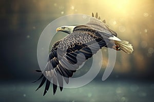 Majestic eagle: a captivating showcase of nature's prowess, bird , perched majestically, and embodying the spirit of