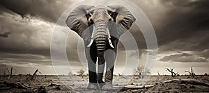 majestic elephant, AI generated