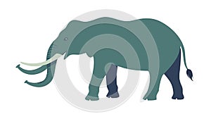Majestic Elephant Animal Icon for Wildlife, vector design Generative AI photo